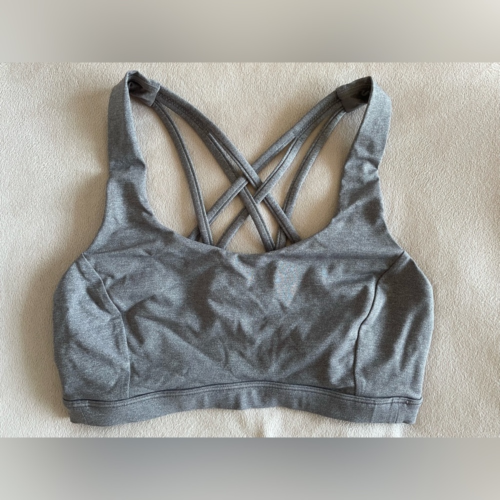 Lululemon Free To Be Serene Bra Size 6 Heathered Lunar Rock